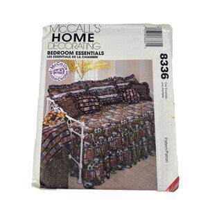McCalls 8336 Sewing Pattern Bedroom Essentials Bedspread Sham Home Decor UNCUT